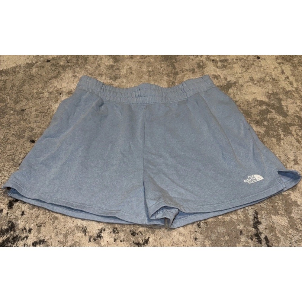 The North Face Shorts Womens Sz Large Blue Cotton Blend Drawstring